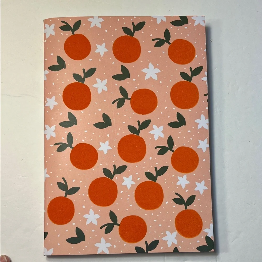 Orange and White Decorative Notebook NWT